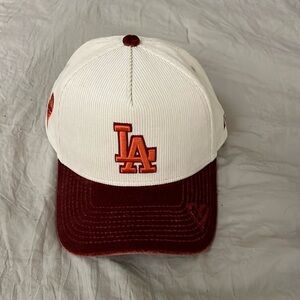 Corduroy/Velvet LA Dodgers Hat with Heart